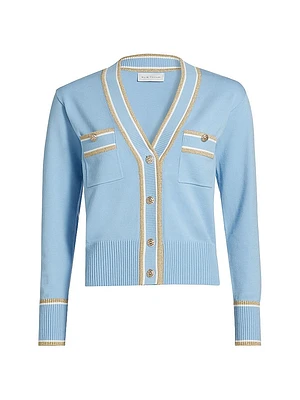 The Kiva Striped V-Neck Cardigan