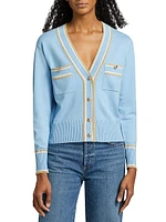 The Kiva Striped V-Neck Cardigan