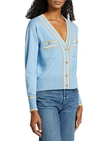 The Kiva Striped V-Neck Cardigan