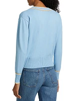 The Kiva Striped V-Neck Cardigan