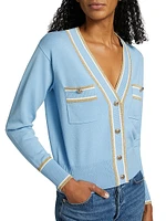 The Kiva Striped V-Neck Cardigan