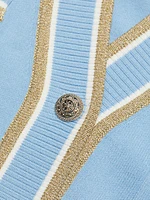 The Kiva Striped V-Neck Cardigan