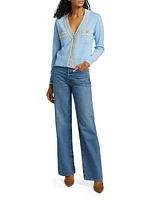 The Kiva Striped V-Neck Cardigan