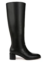 Arabel Slouchy Wide-Calf Leather Boots
