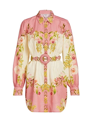 Aiva Belted Short Shirtdress