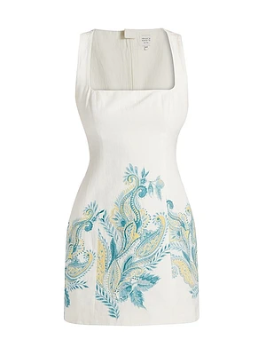Amari Floral Embroidered Minidress