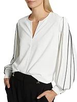 Spring Ellis Contrast Long Sleeve Blouse