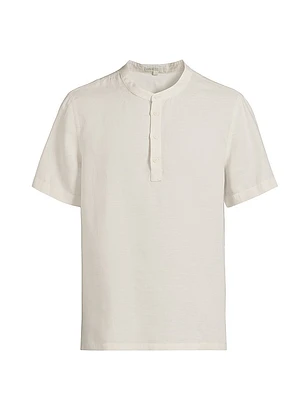 Linen-Blend Home Henley Shirt