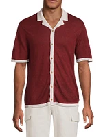 Linen Knit Camp Shirt
