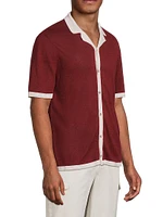 Linen Knit Camp Shirt