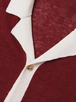 Linen Knit Camp Shirt