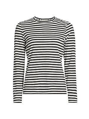 Susana Striped Cotton Long-Sleeve T-Shirt