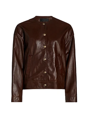 Deja Leather Bomber Jacket