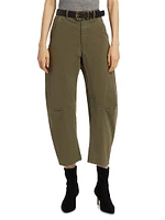 Emerson Stretch-Cotton Wide-Leg Crop Pants