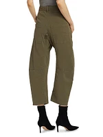Emerson Stretch-Cotton Wide-Leg Crop Pants