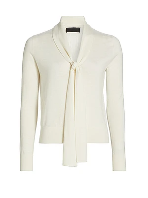 Ayla Wool Tieneck Sweater