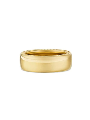 Streamline Band Ring 18K Yellow Gold, 8MM