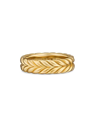 Chevron Band Ring 18K Yellow Gold