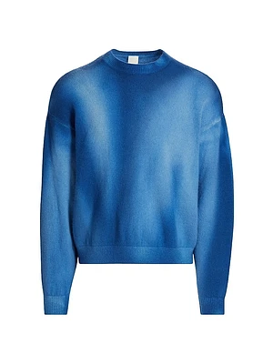 Tie-Dye Oversized Cashmere Crewneck Sweater