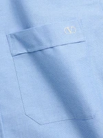 VLogo Embroidered Cotton Shirt