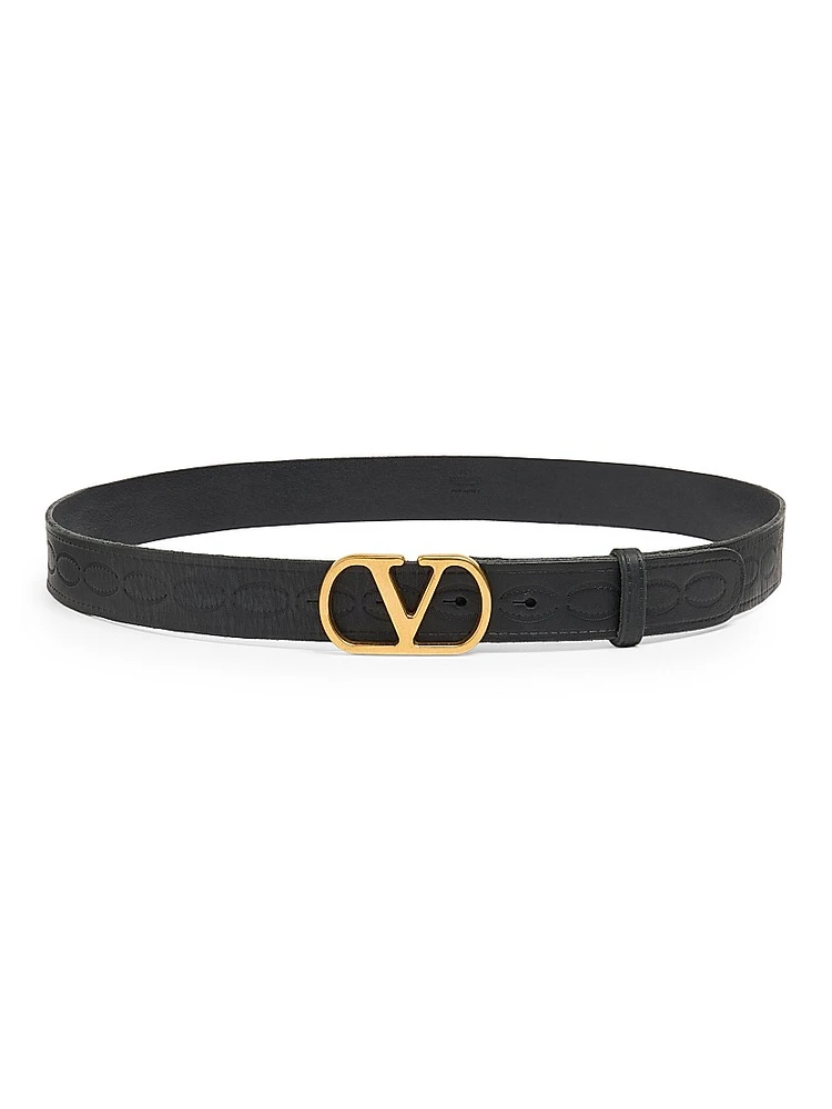 VLogo Signature Calfskin Belt 30MM