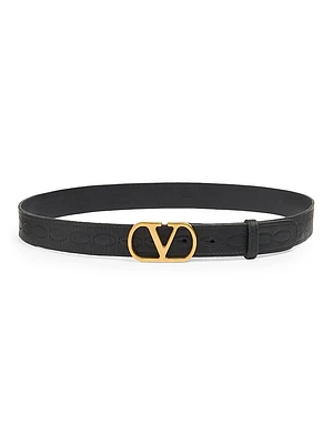VLogo Signature Calfskin Belt 30MM