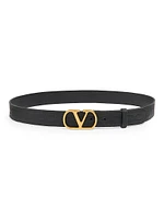 VLogo Signature Calfskin Belt 30MM
