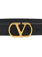 VLogo Signature Calfskin Belt 30MM