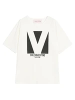 Jersey Cotton T-Shirt with Chez Valentino Print