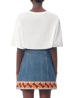 Jersey Cotton T-Shirt with Chez Valentino Print