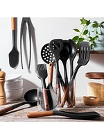 Silicone with Wood Handle Cooking Utensil Sets