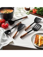 Silicone with Wood Handle Cooking Utensil Sets