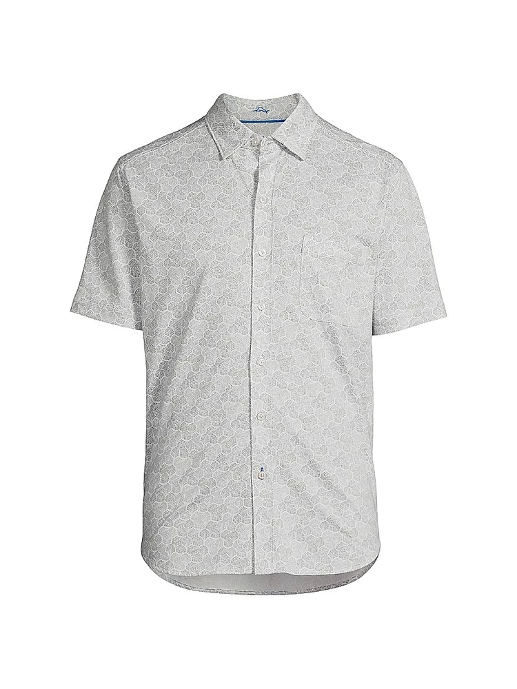 San Lucio Geometric Tri-Leaf Shirt