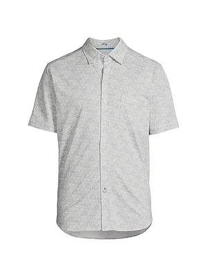 San Lucio Geometric Tri-Leaf Shirt
