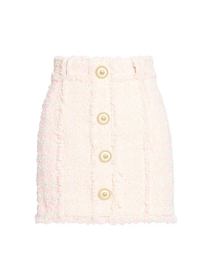 Tweed Knit Miniskirt