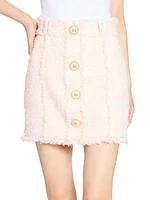 Tweed Knit Miniskirt