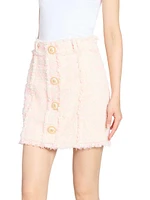 Tweed Knit Miniskirt