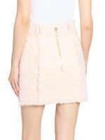 Tweed Knit Miniskirt