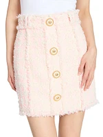 Tweed Knit Miniskirt