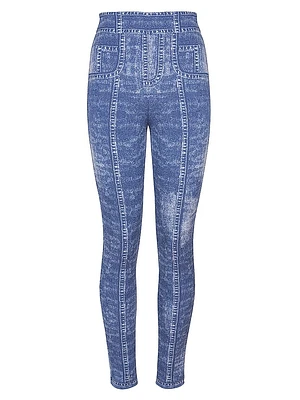 Trompe L'oeil Denim Leggings