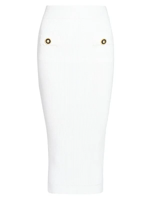 Rib-Knit Midi-Skirt
