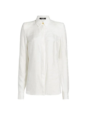 Love Letter Silk-Blend Button-Front Top
