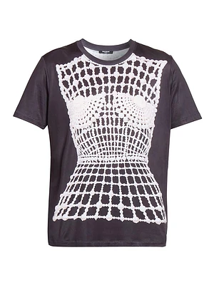 Trompe L'oeil Jersey Crewneck T-Shirt