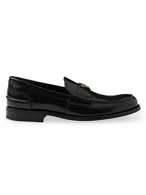 Brushed Leather Loafers