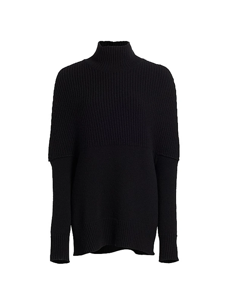 Matea Mock Turtleneck Long-Sleeve Sweater