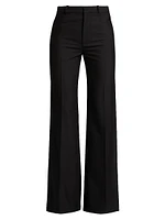 Wool High-Rise Flare Pants
