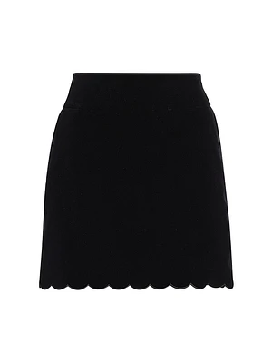 Cotton Velvet Miniskirt