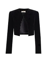 Cotton Velvet Crop Jacket