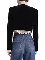 Cotton Velvet Crop Jacket