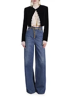 Cotton Velvet Crop Jacket